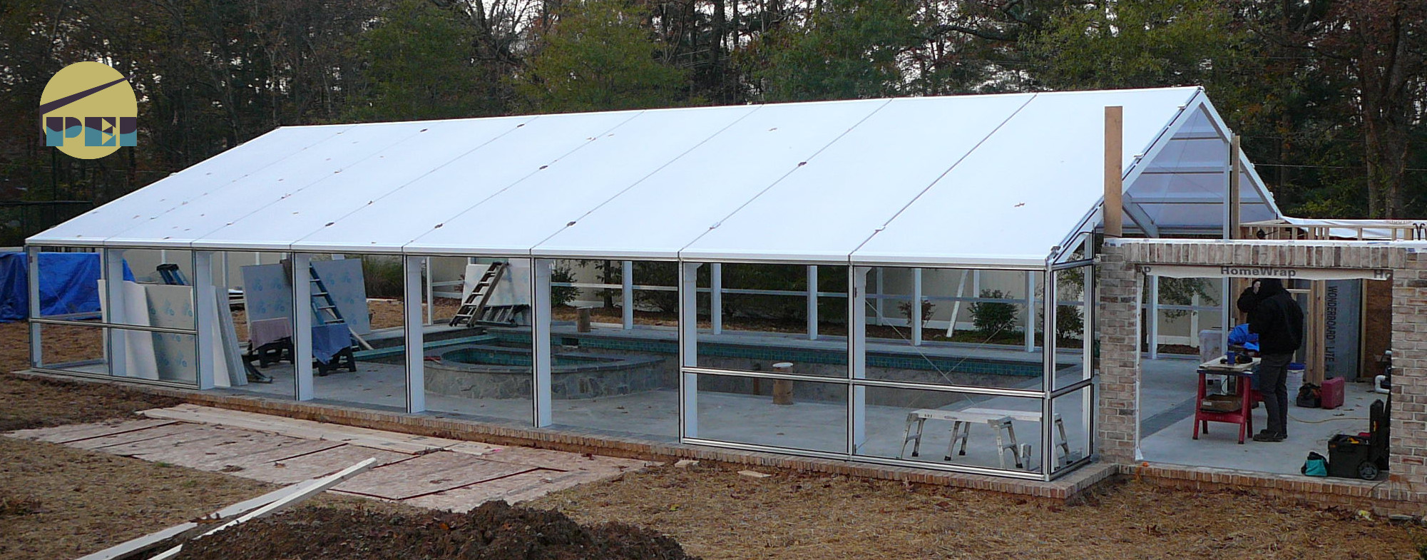 GABLE ATTACHED POOL ENCLOSURE VA. Pool Enclosures Inc.